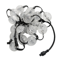 Guirlande lumineuse à LED en cristal RGB UCS1903 de 35 mm, DC12V DC24V IP67, étanche pour l'extérieur, décoration de fête