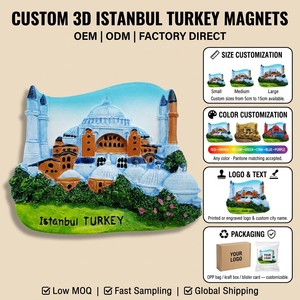 Magnete per Frigorifero Personalizzato in Resina 3D della Cappella di Santa Sofia di <span class=keywords><strong>Istanbul</strong></span>, Souvenir Turistico, Regalo, Vendita all'Ingrosso OEM - Product Image 1