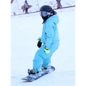 China Clothing Manufacturers Snow Suit Outdoor Sport Overall Ski Wear Kids Windbreaker Waterproof Jumpsuit One-Piece Ski Suit