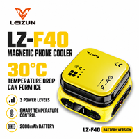 LeiZun LZ-F40 refroidisseur magnétique compact pour mobile, ventilateur 7 pales, 3 modes, 15W max, style mecha jaune pour gamers