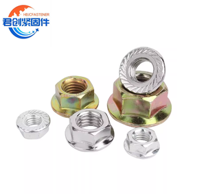 Écrous hexagonaux à bride en acier inoxydable 304/201/316 - Dentés, antidérapants, type de verrouillage avec <span class=keywords><strong>rondelle</strong></span> <span class=keywords><strong>intégrée</strong></span> - Product Image 1