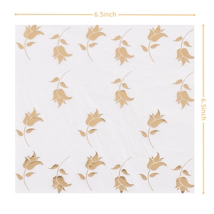 <span class=keywords><strong>Tovaglioli</strong></span> Morbidi per Cena, Personalizzati con Stampa, 2 Veli in <span class=keywords><strong>Carta</strong></span> <span class=keywords><strong>di</strong></span> Pura Cellulosa, con Stampa <span class=keywords><strong>a</strong></span> Caldo Floreale, per Matrimoni - Product Image 6