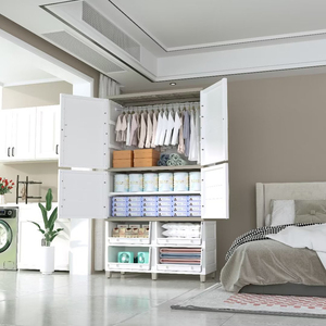 Organizador de armario de plástico de 3 capas para bebé con cajones de almacenamiento, puertas para el hogar, dormitorio, estilo antiguo, cajones de almacenamiento de ropa para niños - Product Image 4