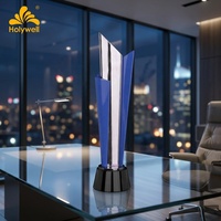 Nouvelle Arrivée 2026 – Trophée Moderne Écologique en Métal Bleu Élégant, Gravé, Design Géométrique Sportif – Récompense Premium pour Reconnaissance d'Entreprise