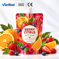 Sachets à bec verseur en aluminium épais imprimés sur mesure, anti-fuite, plusieurs matériaux disponibles pour l'emballage de jus, de miel et de sauces en détail