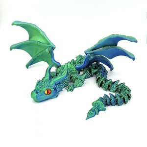 Juguete <span class=keywords><strong>de</strong></span> Dragón Volador <span class=keywords><strong>de</strong></span> Cristal Impreso en 3D con Cuernos Grandes, Articulado y Móvil, Pequeños Adornos, Artesanías, Regalos, Maternidad - Product Image 3