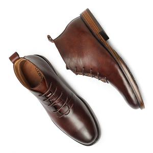 Botas <span class=keywords><strong>Chelsea</strong></span> para Hombre, Botines de Cuero Genuino para Hombre, Calzado Clásico Informal Estilo Oxford - Product Image 6