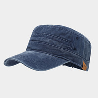 Casquette plate tactique vintage de haute qualité, design unique, casquette de cadet pour hommes, coton lavé commun, casquette de baseball olive