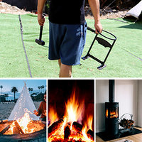 Fendeur de bois de chauffage portable en acier au carbone fendeur de bûches de bois manuel pour la maison Camping en plein air