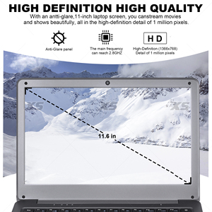 Máy Tính Xách Tay PC Mini Siêu Mỏng 11 6 Inch Mới Giá Tốt Nhất Máy Tính Xách Tay Intel Quad Core Celeron 6GB 128GB Win10 Dành Cho Doanh Nhân Màu Bạc - Product Image 3