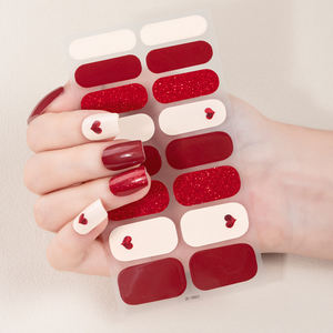 <span class=keywords><strong>Saint</strong></span> <span class=keywords><strong>Valentin</strong></span> Fournitures Personnalisé 2026 <span class=keywords><strong>Saint</strong></span> <span class=keywords><strong>Valentin</strong></span> Conception Rouge amour Coeur Nail Art Wraps Autocollant - Product Image 1