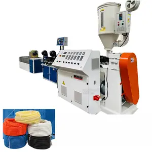 Máquina de fabricación de tubos de electricidad corrugado flexible de alta velocidad de plástico de pared simple Pe HDPE