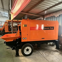 Pompe à béton diesel mini-légère sur remorque 25m³/h haute pression pour petits projets de construction et résidentiels, CE, prix usine