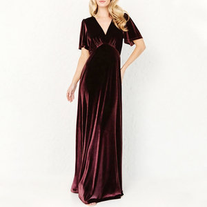 chinese dress ladies Velvet Maxi Dress main image 0