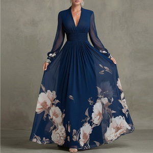 blue floral flowy dress Hayley Midi Dress in Tulip Fields Blue main image 0