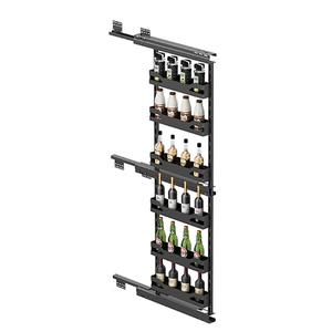 Panier coulissant latéral à amortissement rotatif pour armoire, type tiroir en tôle, pour armoire étroite à montage latéral, panier coulissant haute profondeur - Product Image 6