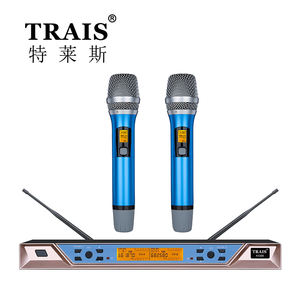 ไมโครโฟนแบบพกพาไร้สาย UHF ไร้สายสองช่อง KV208<span class=keywords><strong>คาราโอเกะ</strong></span>ระ<span class=keywords><strong>ด</strong></span>ับมืออาชีพ - Product Image 3