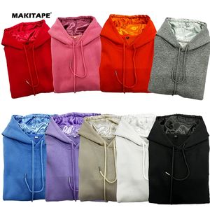 Sudadera con Capucha Unisex de Lujo, Satén, con Cordón, Blanca, HG330, 100% Algodón, Forro Interior Estampado para Hombre, Temporada de Otoño - Product Image 1