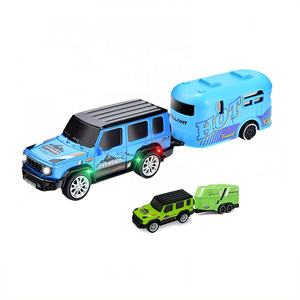 2.4G 1:64 alliage télécommande modèle de <span class=keywords><strong>voiture</strong></span> jouet double Mode App contrôle métal tout-terrain véhicule remorque Mini RC <span class=keywords><strong>voiture</strong></span> de course avec lumières - Product Image 1