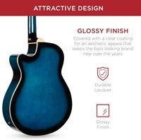 Huasheng OEM Top Instruments de musique professionnels 6 cordes guitare acoustique bleue pour étudiant adulte débutant
