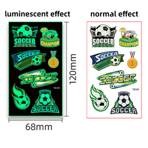 สติกเกอร์ลาย<span class=keywords><strong>สัก</strong></span>ฟุตบอลโลกสำหรับงานปาร์ตี้, สติกเกอร์ลายฟุตบอลแสงไฟกลางคืนสร้างบรรยากาศ - Product Image 2