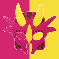 Masque pour les yeux d'Halloween pour enfants, activités festives, en feutre non tissé durable, impression numérique, style Sonic pour déguisement
