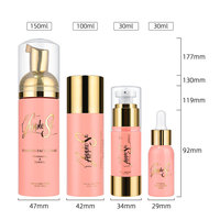 Fabricant en plastique 30ml emballage cosmétique de soins de peau de haute qualité conteneurs d'huile de sérum flacon compte-gouttes rose