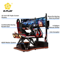 Simulateur de conduite X-Race Pro 6DOF avec machine de jeu d'arcade à triple écran pour divertissement en intérieur
