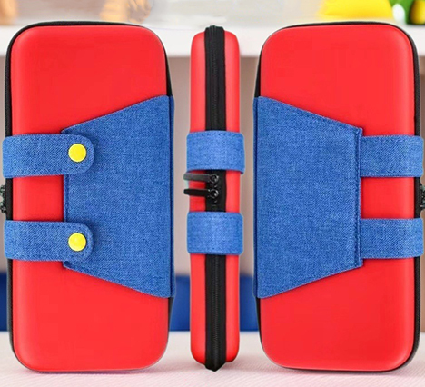 Hot Selling Retro Denim Overall-Inspired EVA Hard Shell Travel Carrying Case for Nintendo Switch 2 OLED