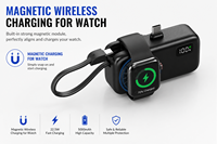 Nouvelle batterie externe magnétique sans fil 5000 mAh 2026 avec câble et prise intégrés, charge rapide 22,5 W, mini chargeur portable de poche