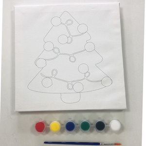 Precio barato DIY pintura para colorear pintura niños regalo lienzo pintura Kit niños pintura educativa Kit con 6 pinturas y pincel - Product Image 2