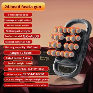Masajeador Inalámbrico de 16 Cabezales con Función de Calor, Batería de 1200-2000mAh para Relajación Profunda de Músculos de Espalda y Cintura - Product Image 4