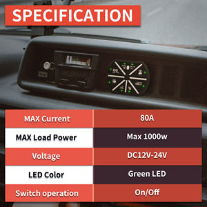 <span class=keywords><strong>Circuit</strong></span> universel 12V relais de contrôle boîtier de système d'alimentation avec interrupteur à LED marche-arrêt panneau de commutation sans fil 8 groupes systèmes électriques AUTO - Product Image 2
