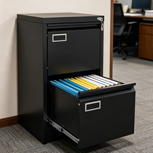 Armoire de classement mobile en acier à <span class=keywords><strong>2</strong></span> tiroirs, étagères mobiles, armoires de classement, armoire de rangement de documents de bureau pour l'organisation des dossiers - Product Image 4