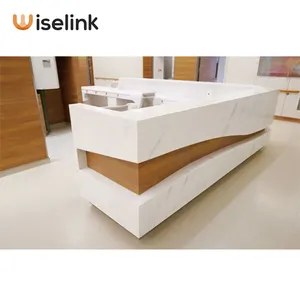 Wiselink接待柜台桌最新设计现代办公桌美容院定制
