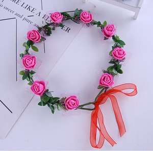 Barato al por mayor fiesta corona flor diadema <span class=keywords><strong>de</strong></span> <span class=keywords><strong>pelo</strong></span> corona <span class=keywords><strong>pelo</strong></span> guirnaldas <span class=keywords><strong>de</strong></span> la mujer <span class=keywords><strong>de</strong></span> Halloween Navidad guirnalda diadema - Product Image 5