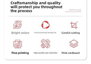 Vente en gros d'usine, conceptions OEM personnalisées, puzzles en papier de forme créative, <span class=keywords><strong>1000</strong></span> <span class=keywords><strong>pièces</strong></span>, jouet éducatif DIY, dessin animé, mat/brillant - Product Image 6