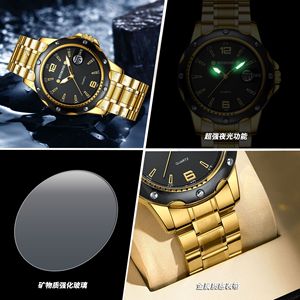 Binbond Men's Quartz Watch Stainless Steel Strap Analog Date Display Luminous Sports Watch 11mm Thickness 30M Waterproof - Product Image 4