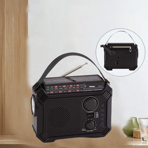 <b>3</b>-Way Powered Emergency Hand Crank Radio, AM/FM/SW with Solar <b>Charging</b> & SOS Alarm - Product Image 4