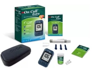 On Call Extra Blood Glucose Meter &amp; Test <strong>Strips</strong> <strong>for</strong> <strong>Diabetic</strong> Monitoring-Class II Medical Device with Removable Battery - Product Image 2