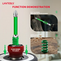 Embouts de tournevis à ressort magnétiques en acier PH2 LHV LJ-15, nickelés, pour tournevis électrique DIY OEM