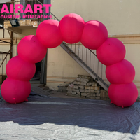 Arche gonflable rose, arche gonflable pour événements festifs, arche de ballons gonflables pour la présentation