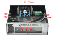 Caja de Servidor Dual Mini-ITX de Aluminio Personalizada de 2U, Fuente de Alimentación Flexible COM, Caja de PC Industrial de 2U