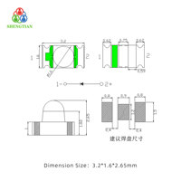 Paire émetteur-récepteur LED IR 1206 850nm 940nm, vue supérieure et latérale SMD, phototransistor pour télécommande, usine OEM/ODM