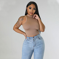 FS9239A Nouveautés vêtements d'été pour femmes, hauts décontractés de couleur unie