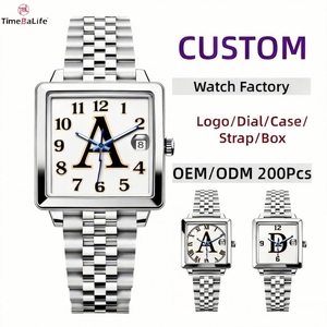 Montres automatiques de luxe personnalisées ODM OEM, nouveau style, 34 mm, carrées, en acier inoxydable 316L, analogiques, mécaniques, pour femmes - Product Image 1