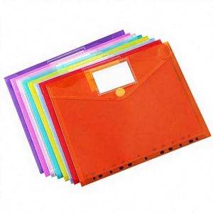 Carpeta de Archivos Transparente de PP al por Mayor, Personalizada con Logotipo Publicitario, 11 Orificios, Carpeta de Hojas Sueltas, Funda para Documentos de 11 Perforaciones - Product Image 1