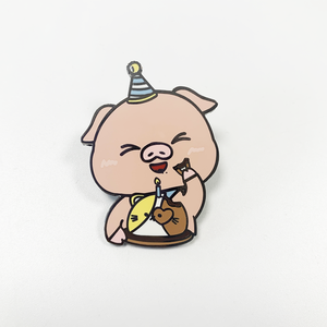 Gepersonaliseerde logo metalen ambachtelijke zilveren speldbadge met <span class=keywords><strong>cartoon</strong></span> schattige ontwerpen, hard emaille, cadeau speld - Product Image 4