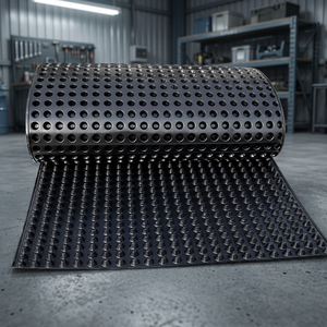 Membrane d'étanchéité en HDPE à fossettes pour drainage, idéale pour les fondations de sous-sols, les toitures industrielles et la protection souterraine - Product Image 1