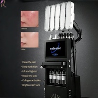 Machine de nettoyage de la peau V9 la plus populaire, 8 poignées, équipement de beauté multifonctionnel pour la gestion de la peau en salon